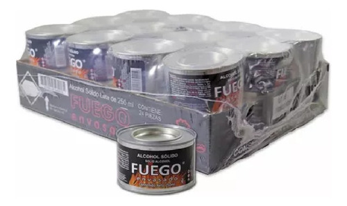 Alcohol Sólido Envasado Charola Con 24 Pzs De 250 Ml C/u Msi