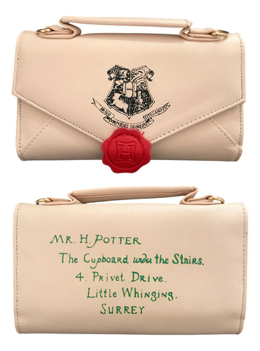 Bolsa Cartera Crossbody Harry Potter Carta +monedero+llavero Rojo