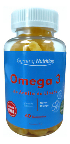 Omega 3 Aceite De Linaza 60 Gomitas Antiinflamatorio Usa Sabor Natural
