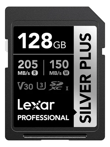 comprar Memoria Sd 128gb Lexar Silver Plus Sdxc U3 V30 4k 205mb\u002Fs