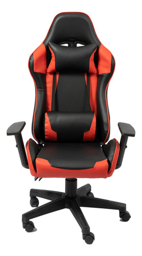Silla Gamer Pc Playstation Sillon Ergonomica Zgx Oficina Color Rojo/Negro