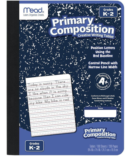 Mead Cuaderno De Composicin Primaria, Libro De Composicin De