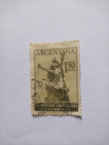 Antiguo Sello Postal Revolución Libertadora Argentina 1955