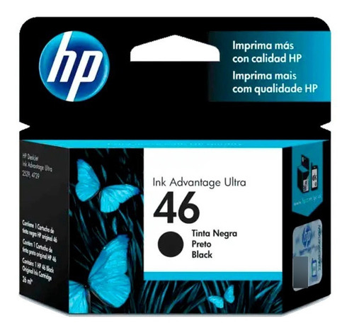 Cartucho De Tinta Hp 46 Negro Original Cz637al