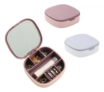Comprar Pack 2 Joyero Organizador De Viaje Estuche Accesorios Espejo