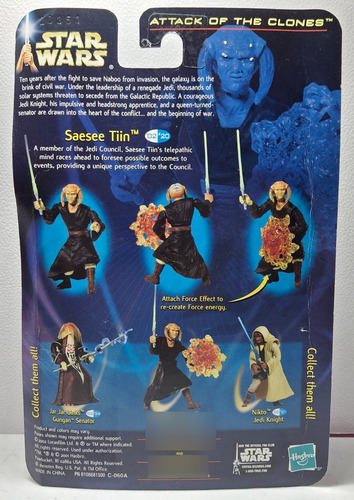 Hasbro Star Wars Saesee Tiin Jedi Master Attack Ofthe Clones (Usado)
