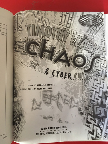 Timothy Leary - Libro Chaos And Cyber Culture (Usado)