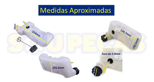 Imagem 2 de 8 de Tanque De Combustível Roçadeira 43cc E 52cc