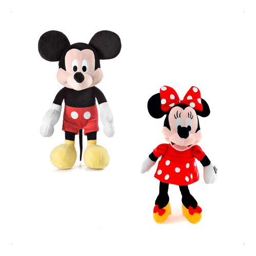 Pelúcia Mickey 40cm Ou Minnie 33cm Som Indicado Para +3 Anos