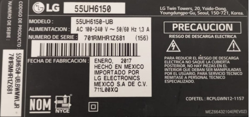 Tarjeta Wifi Tv LG 55uh6150