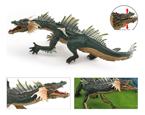 Figura De Acción De Dinosaurio, Juguete De Dinosaurio Verde