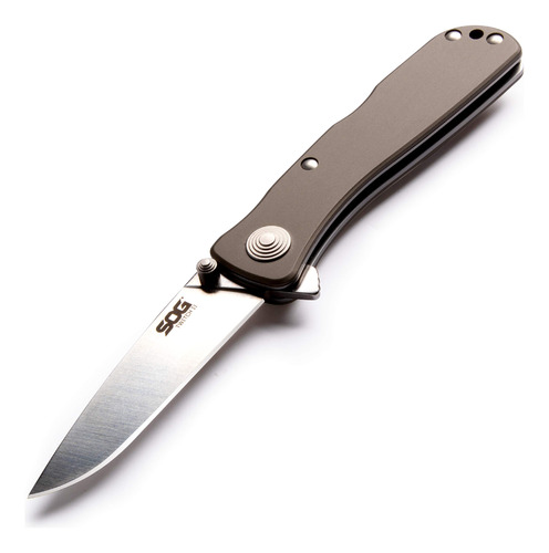 Cuchillo Plegable Asistido De Aluminio Con Hoja Recta De 6.7