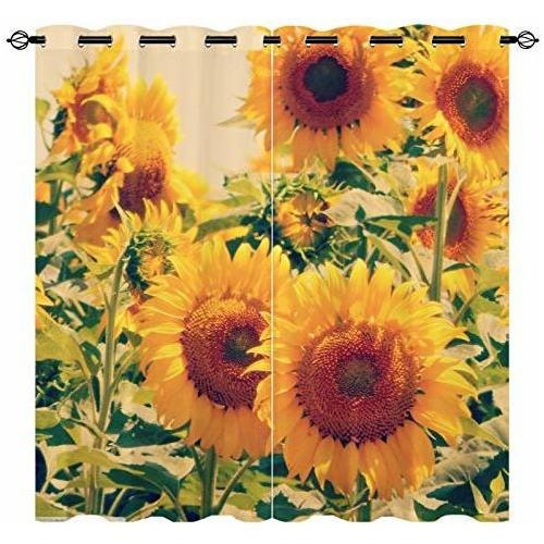 Cortinas De Girasol Eiichuang, Sol Caliente Hermoso Chbcp