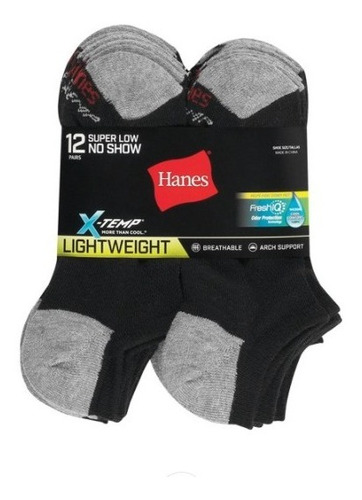 Medias Hanes X-temp Súper Livianas Para Hombre - 12-pack  