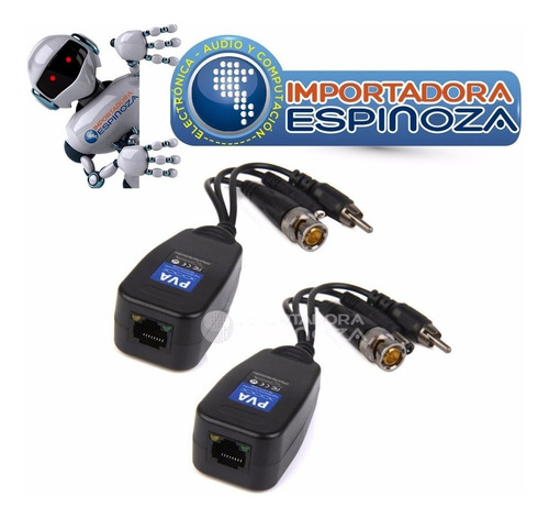 Video Balun Coaxial Video Poder Camara Seguridad Rj45 Nuevo