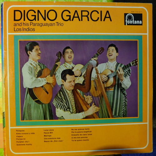 Vinilo Digno Garcia And His Paraguayan Trio Los Indios
