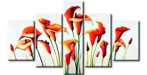 Comprar Cuadros Florales  Tripticos Modernos Pintados A Mano