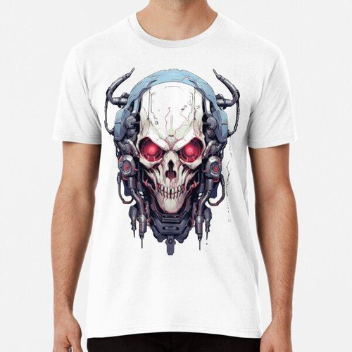 Remera Ciber Demonio Cráneo Cyborg Algodon Premium