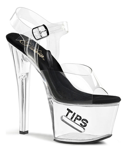 Zapatillas Transparentes Tacon Alto Tipjar-708-5 Table Dance