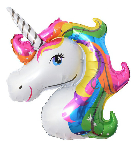 Globo metálico con varilla Nº 39 en forma de arco de unicornio - Iris
