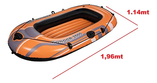 Bote Inflable Grande Botes Inflables Betswaa 1,96 X 1,14mt 
