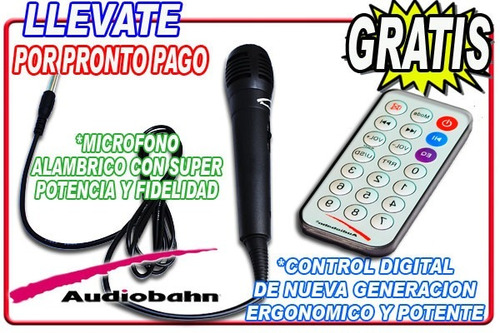 Increible Bafle Recargable Audiobahn Con Potencia Y Regalos