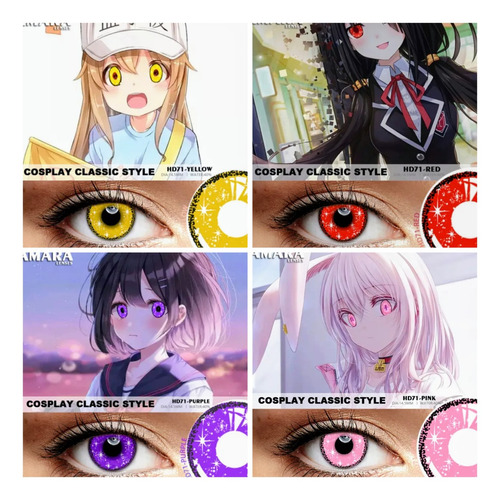 Pupilentes Halloween Cosplay Y Anime Ojo De Muñeca Con Envio