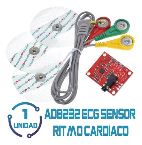 1 Ad8232 Ecg Modulo Monitor Pulso Ritmo Cardiaco Arduino Esp