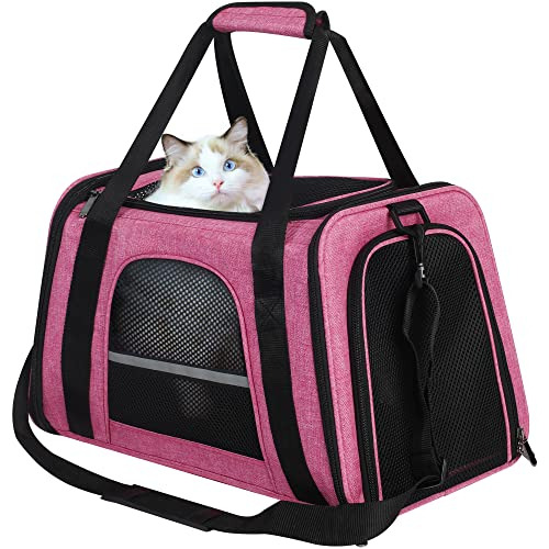 Hicaptain Transportín Suave Para Gatos Con Ventana De Malla