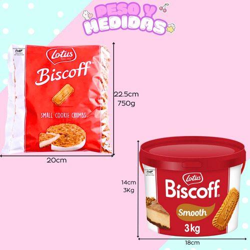 Kit Lotus Crema Untable Smooth3kg Galleta Molida Crumble750g