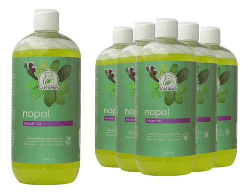  Shampoo Capilar De Nopal (500ml) 6 Pack