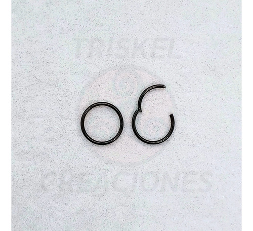 Piercing Nariz Titanio Argolla Clicker 0.8mm Negro Nostril