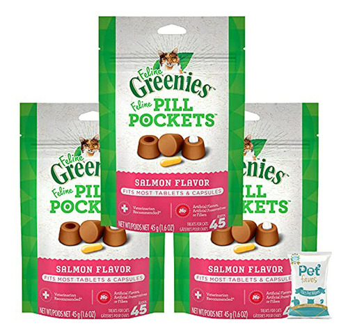 Botana - ( 3 Pack) Feline Greenies Pill Pockets For Cats Nat