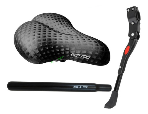 Selim Bike Duas Molas Largo + Canote 28cm + Pezinho