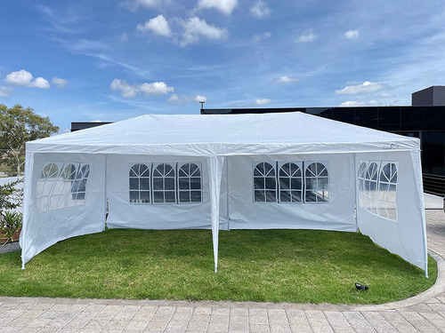 Toldo 6x3metro Carpa Gazebo Pergola Plegable Portable Blanco