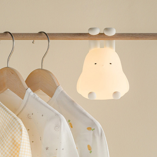 Lámpara De Noche Recargable P Adorable Rabbits Para Niños Wi