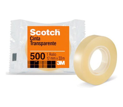 Cinta Scotch 500 Transparente 12x33mm Pack 12 Unidades