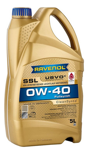 Aceite 0w40 Ssl Ravenol 5 Lts