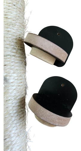 Arranhador Para Gatos De Parede Ronroneria Sisal 60cm Mdf Cor Preto Premium