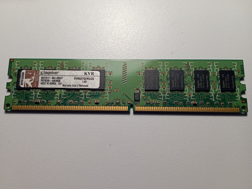 Memoria Ram 1 Gb Ddr2 Kingston Kvr667d2n5/2g (Usado)