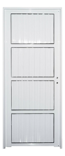 Puerta Exterior Ciega Aluminio Acanalado Herfasa 80 I Blanco