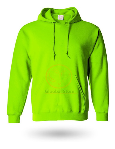 Hoodie Sweater Suéter Verde Fosforescente Neón