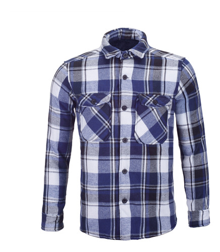 Camisaco Cuadrille Con Piel Invierno Abrigo Ciudad