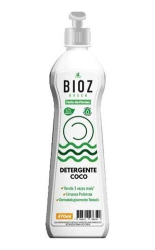 Kit 2x: Detergente De Coco Biodegradável Bioz Green 470ml