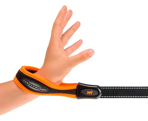 Correa Mosquetón Automático Ferplast Ergofluo Matic G15/120 Color Naranja