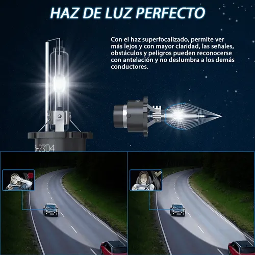 R0x Para 1par, Kit De Focos Xenón D2s Luz Alta Y Baja 35w