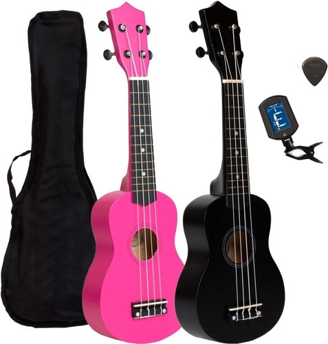 Pack Ukelele Soprano Colores Superior Afinador Funda Pua