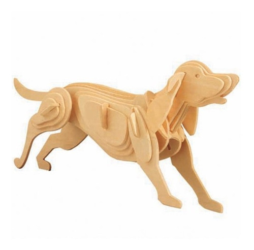 Perro De Caza Puzzle Rompecabezas 3d Armar Madera