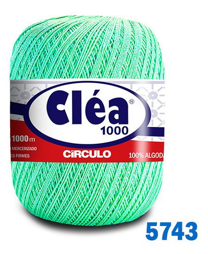 Linha Cléa 1000m Círculo Crochê Cor 5743 - Neo Mint