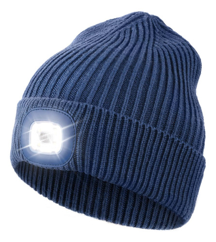 Gorro De Punto Unisex Luz Led, Gorro De Invierno De Pun...